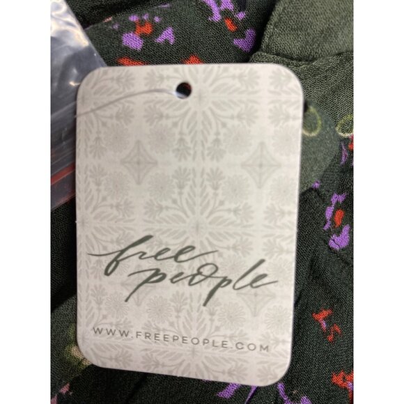 Free People Bella Button-Up Shirt V-Neck Medium New with Tags - Picture 6 of 7